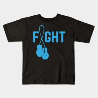 Cute Prostate Cancer Awareness Survivor Fighter Ribbon Kids T-Shirt